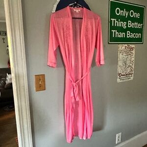Sinerella pink house coat Vintage xl